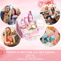 Gifts for Women, Happy Birthday Gifts for Women, Mothers Bath and Body Gift for Woman with Unique Rose Self Care Gift, Home Spa Gift Basket for