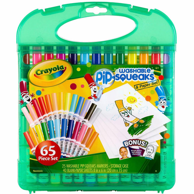 Crayola Pip-Squeaks Washable Marker Set (65Ct), Coloring Set, Art Supplies for K