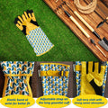 Rose&Cactus Gauntlet Gardening Gloves,Thorn-proof&Puncture Resistance Garden Glove,Cute Pattern,Gardener Gifts Tuilp Small (Pack of 1)