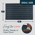 Ubdyo Extra Durable Door Mat - Dirt Trapping Outdoor Welcome Mats - Non-Slip Outdoor Indoor Entrance - Low Profile Front Doormat (30" X 17",