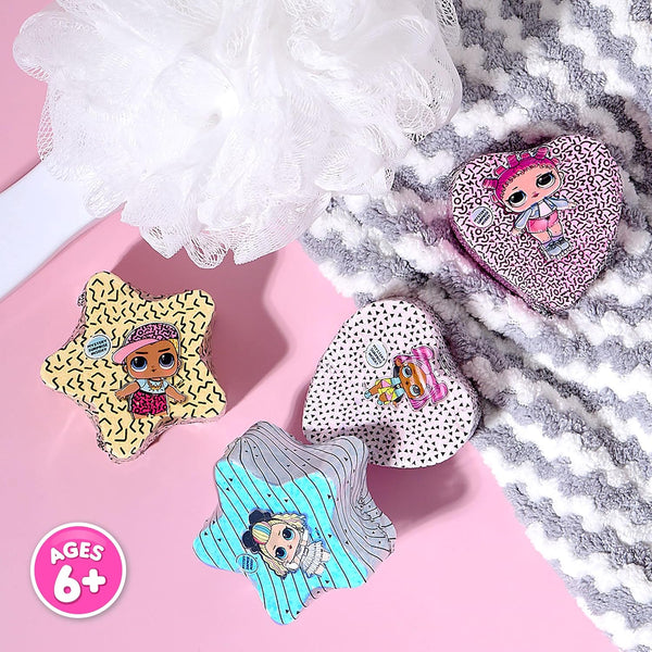 L.O.L. Surprise! 4pc Bath Bomb Set - Non-Toxic, Kid-Safe Bath Bombs for Girls, Spa Gifts & Bath Accessories for Kids