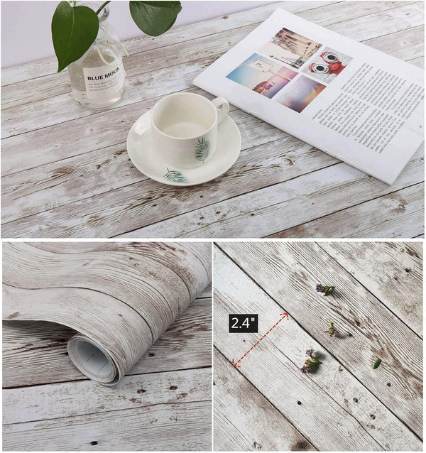 Heroad Contact Paper Peel and Stick Wallpaper Wood Grain Contact Paper for Cabinets Countertop Waterproof Removable Wallpaper Self Adhesive