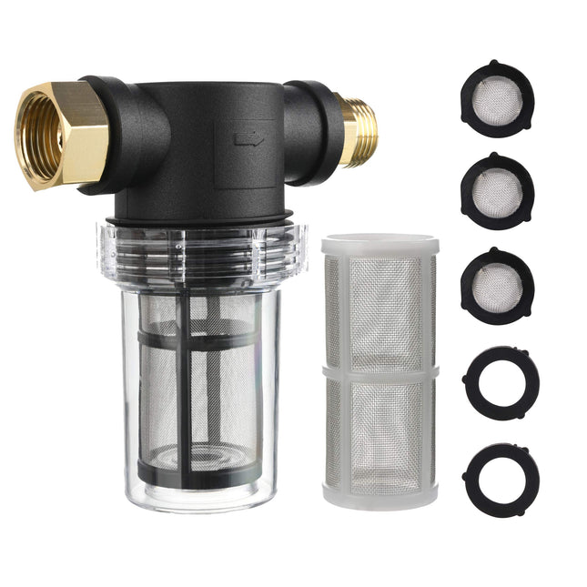 M MINGLE Garden Hose Filter for Pressure Washer Inlet Water, Inline Filter for S