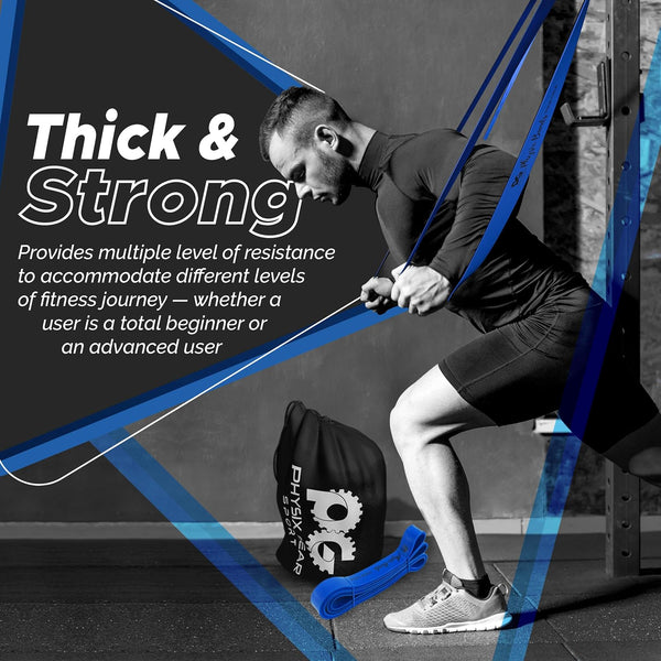 Physix Gear Workout Bands for Pullups Set, Pull up Resistance Bands Set, Long Bands for Workout and Exercise Bands Pull Ups, Pull Ups Resistance