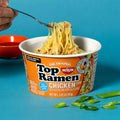 Nissin Top Ramen Bowl Ramen Noodle Soup, Chicken, 3.42 Ounce (Pack of 6) | Quick, convenient meal ready in minutes with just hot water. Chicken