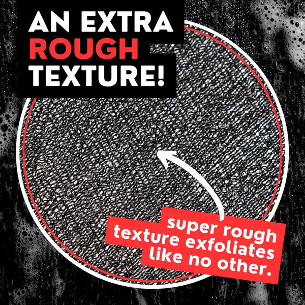 Extra Rough Exfoliating Washcloth - Extreme Body & Back Scrubber for Shower, Extra Long, Hygienic Exfoliator Wash Cloth, Men or Women, 2 Count