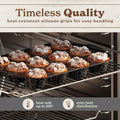 Country Kitchen Nonstick Stackable Bakeware Set - Durable, Easy Release Baking Set, Black, 10 Pcs Black - 10 Pcs