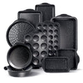 Country Kitchen Nonstick Stackable Bakeware Set - Durable, Easy Release Baking Set, Black, 10 Pcs Black - 10 Pcs