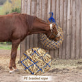 Fabbay 4 Pcs Slow Feed Hay Net Feeder Hay Bag for Horses Slow Feeder 40 Inch Length with 2 Inch Holes Hanging Horse Feed Net for Goat Cattle