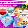 KETAR 24 Pcs Earring Boxes for Jewelry Gift, 1.57 x 1.57” Small Gift Box | Earring Box Bulk for Studs, Rings, and Pendants; Decorative Ribbon Bow,