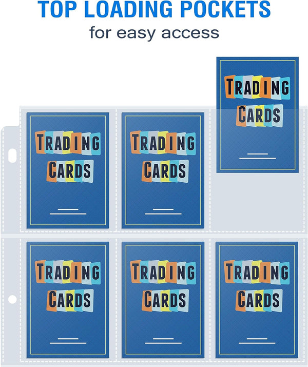 Sooez 9 Pocket Page Protectors, Trading Card Sleeves for Binder, 36 Pack | Baseball Cards Holder, Protective Pages Sheets for Binders Album, Fit