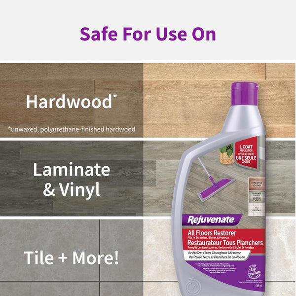 Rejuvenate All Floors Restorer 32 Oz, Fills Scratches, Shines & Protects 32 Fl Oz (Pack of 1)