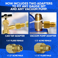 Lu-Hawk R134A Adapter Kit, Self-Seal & Puncture Can Taps, Core Tool Lu-Hawk R134A Self-Sealing, and Single Puncture Can Taps, with Valve Core