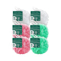 EcoTools 6 Pack Exfoliating EcoPouf, Shower Loofah Scrubs & Cleanses, Pouf with Recycled Netting, Exfoliation Removes Dead Skin, Bath Accessory,