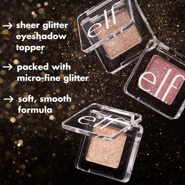 e.l.f. Fine As Fleck Glitter Eyeshadow, Long-Lasting Sheer Eye Makeup With A Shimmer Finish, Soft, Smooth Formula, Vegan & Cruelty-Free, Filthy