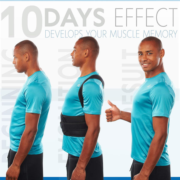 Back Brace Posture Corrector for Men and Women - Adjustable Posture Brace for Upper and Lower Back Pain Relief - Muscle Memory Support