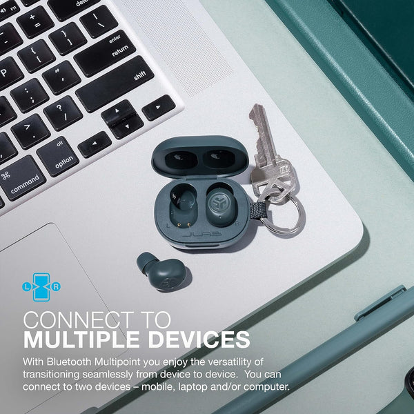 JLab JBuds Mini, True Wireless Earbuds, Bluetooth Multipoint, IP55 Sweat Resistant, Be Aware Audio, Sage Color Sage