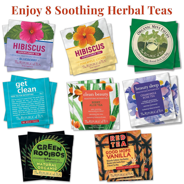 The Republic of Tea â Premium Assortment of Teas & Herbs, 40 Individually Wrapped Tea Bags