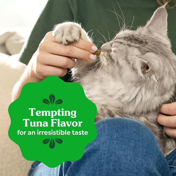 Greenies Feline Natural Dental Cat Treats, Tempting Tuna Flavor, 9.75 oz | veterinarian-recommended, 36% less tartar in 28 days, cleans to