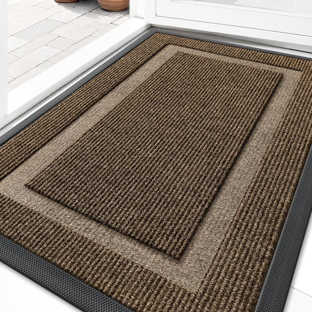 OLANLY Front Door Mat Indoor Outdoor Entrance, Waterproof All-Season, All-Weathe