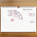 Habit Tracker Calendar (Undated 12 Month) Floral Design, Spiral Bound and Hanger, A4 Size (8,3"x11.7") Quality Heavy Paper, Monthly Habit Tracker