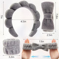 Ztomine Headbands for Women - Spa Headband and Wristband Set - Headband for Washing Face,Facial Mask,Makeup and Skin Care,Gifts for Women and Teen