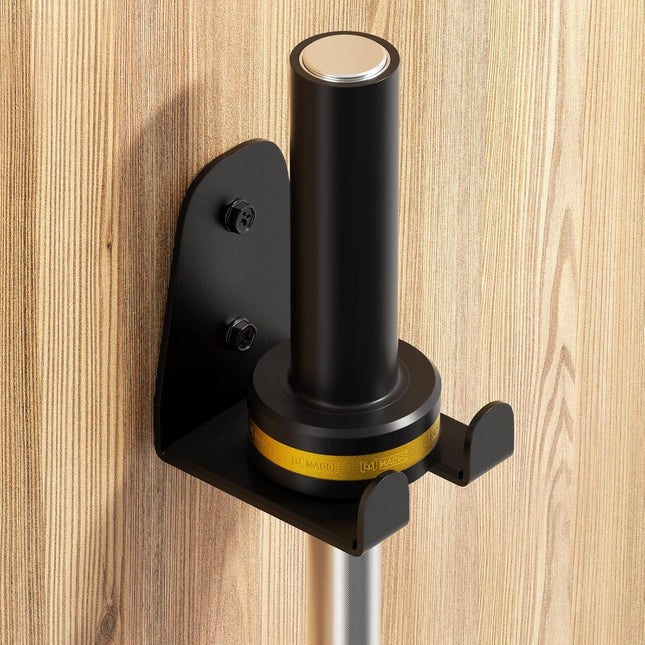 Olympic Barbell Hanger,Garage Gym Bar Wall Rack,Vertical Barbell Mount Rack,Blac