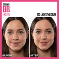 Maybelline Dream Fresh Skin Hydrating BB Cream, 8-In-1 Skin Perfecting Beauty Balm with Broad Spectrum SPF 30, Sheer Tint Coverage, Oil-Free,
