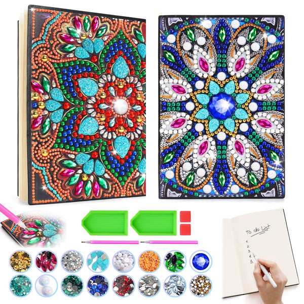 Micaracy Craft Kits for Kids Age 6-8-9-10, Presents for 5 7 11 12 Year Old Girls Notebook Diamond Art Painting Kit Arts and Crafts for Kids Toys