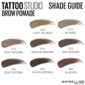 Maybelline Tattoostudio Brow Pomade Long Lasting, Buildable, Eyebrow Makeup, Medium Brown, 1 Count