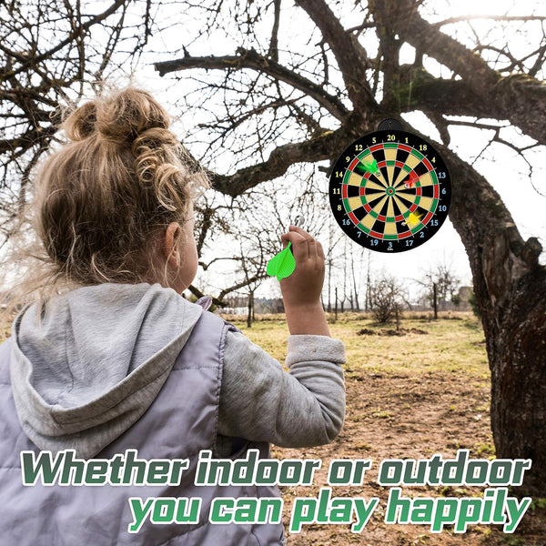 Dart Board - 12pcs Magnetic Darts - Excellent Indoor Game and Party Games - Gifts for 5 6 7 8 9 10 11 12 Year Old Boy Kids Yellow