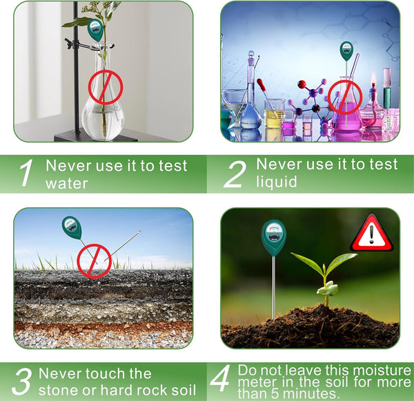 XLUX 2 Pack Long Probe Plant Soil Moisture Meter, Battery-Free 1 40CM-2 Pack