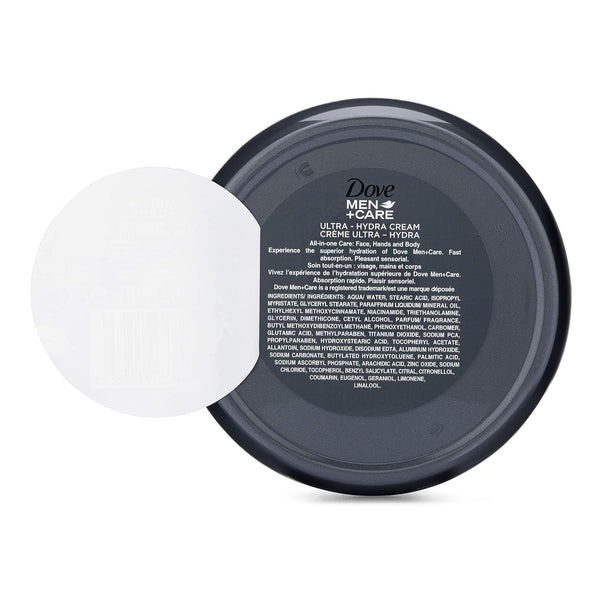 Dove Men+Care Ultra Hydra Cream, Face, Hands and Body Care, All Skin Types, 6 Pack of 2.53 Oz Each Unscented 2.53 Ounce (Pack of 6) All