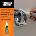Gorilla 100% Silicone Caulk, Waterproof Sealant, 2.8oz Squeeze Tube (Pack of 2) – White -10 Year Mold Resistant Kitchen, Window, Bath, Marine,
