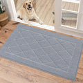 BEQHAUSE Dirt Trapper Door Mat 20" x 32", Doormat Non-Slip, Grey | Entryway Rugs Washable, Dog Door Mat Stain Resistant and Absorbent Welcome