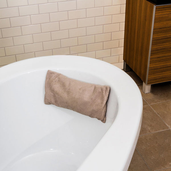 Splash Home Beads Pebble Non Slip Bath Pillow Luxurious Cushion Spa for Bathtub, Hot Tub, Jacuzzi, with 2 Strong Suction Cups, Supports Neck and