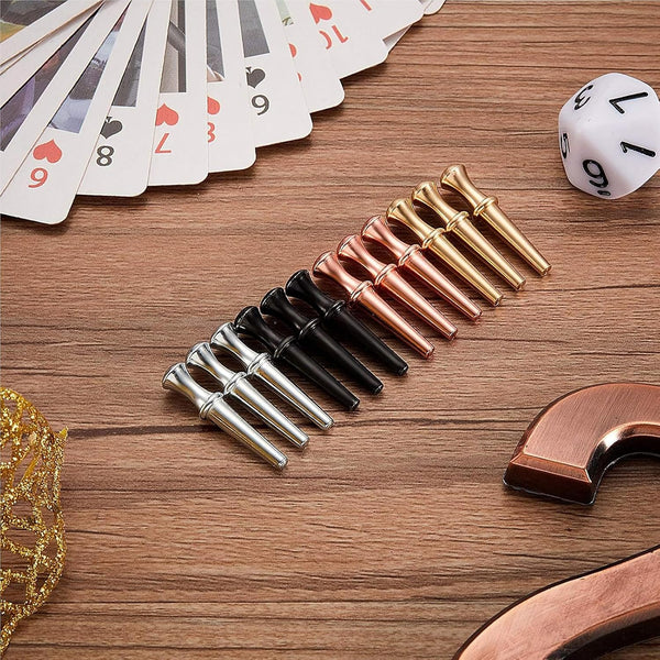 48 Pcs Metal Cribbage Pegs Cribbage Board Pegs Metal Nails Fit 1/8 Holes Toy Game Accessories with Drawstring Storage Pouch for Cribbage