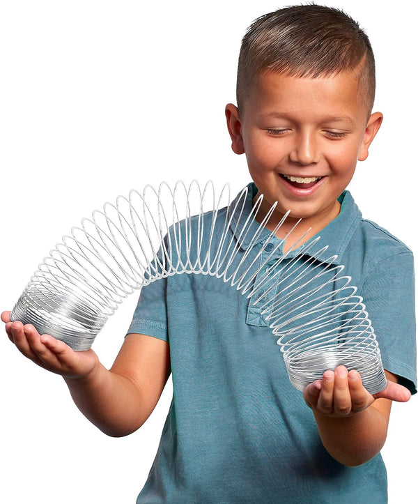 The Original Giant Slinky Walking Spring Toy, Metal Slinky, Party Favors, Fidget Toys, Kids Toys for Ages 5 up by Just Play
