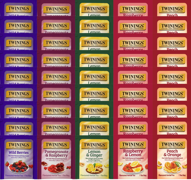 Twinings Fruity Herbal Caffeine- Free Tea Bag Sampler Variety (Pack of 45) Ã¢ÂÂ