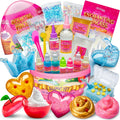 GirlZone Slime Kit - 42-Piece Apple-Scented DIY Slime Kit with Activator & Add-Ins - Princess & Mermaid Combo for Girls Ages 7+ - Heart