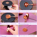 YIPLED Sealing Wax Kit - 728 Pcs with 24 Color Beads, 2 Pens, Warmer, Stamp Spoon and Candles for Gift & Envelope Sealing, Wedding Invitation