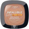 L'Oreal Paris Infallible up to 24H Fresh Wear Soft Matte Longwear Bronzer. Waterproof, Heatproof, Transfer, Humidity and Sweatproof, Fair, 0.31 Oz