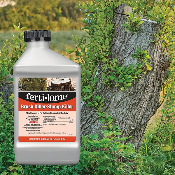 Fertilome (11485) Brush Killer & Stump Killer Woody Plant Control, 32 oz | Triclopyr ester concentrate - Controls woody plants, vines, stumps in