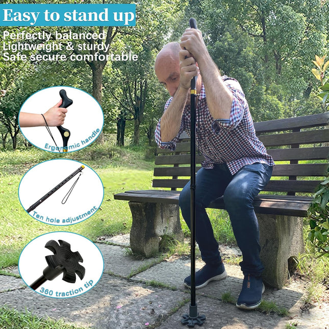 Walking Cane Foldable for Men & Women Seniors for Balance,Self Standing Folding 
