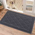 BEQHAUSE Dirt Trapper Door Mat 20" x 32", Doormat Non-Slip, Dark Grey | Entryway Rugs Washable, Dog Door Mat Stain Resistant and Absorbent Welcome