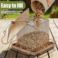 Bird Feeder, Heavy Duty Metal Bird Feeders for Outdoor Hanging, 3.5LB Large Capacity Wild Birdfeeder for Garden Yard outside Backyard