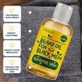 Beard Oil for Black Men with Sensitive Skin - Non Comedogenic Beard Oil - Safe for Acne Prone Skin - Unscented, Soothing, Natural, Lightweight and