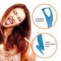 GRIN Tongue Cleaner, 32 Count, Disposable Tongue Cleaner, Hygienic Scraper, Recycled Plastic, Clean Tongue, Promote Fresh Breath, Includes Safe