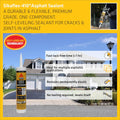 SIKA Sikaflex-410 Asphalt Sealant, Black, Self-Leveling Hybrid Sealant for Filling Cracks in Asphalt Driveways, Roadways, and Pavements - 9 fl.