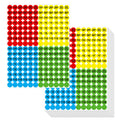 3840 PCs Garage Sale Flea Market Prepriced Pricing Stickers in Bright Colors (Yellow/Red/Green/Cyan), 3/4"in Diameter